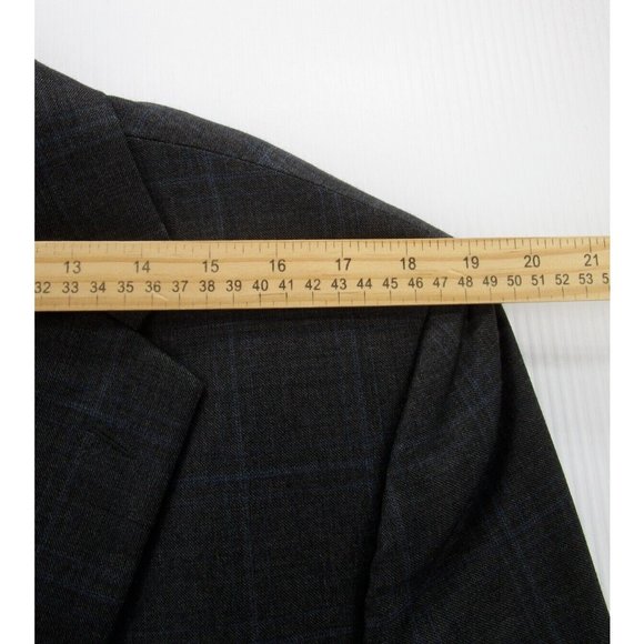 Hickey Freeman Blazer 42 Jacket Worsted Wool Sport Coat Nordstorm Check - Picture 7 of 14